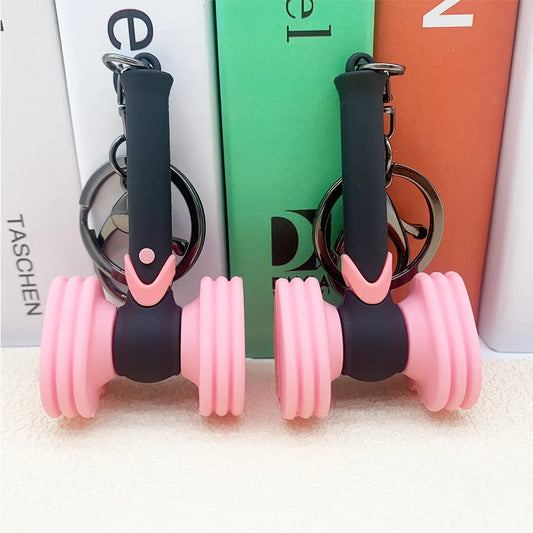 1 Piece Kpop Pink Love Hammer Keychain