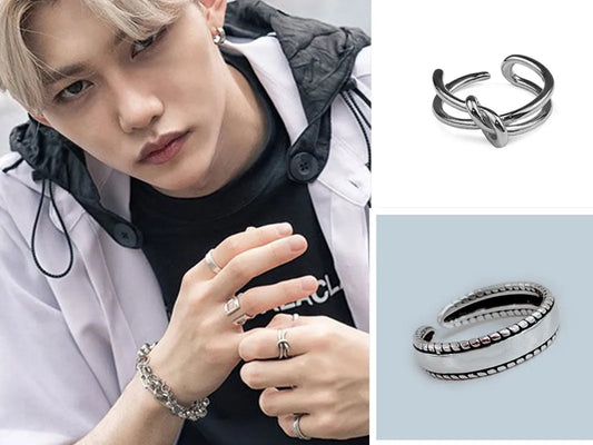 K-pop Felix Style Twist Ring