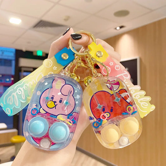 Kawaii BT21 Inspired Keychain Ring