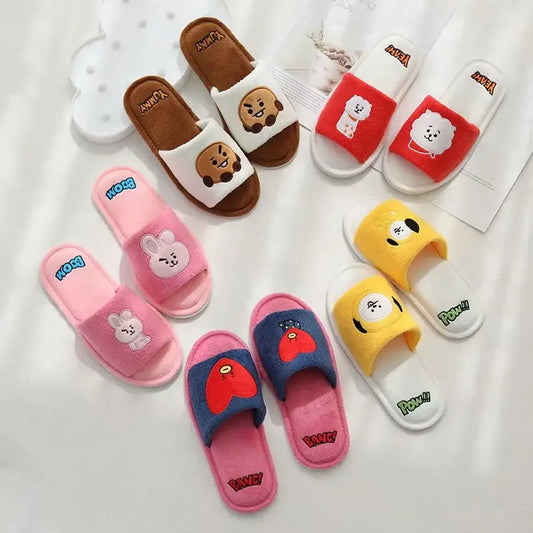 Kawaii BT21 Inspired Non Slip Soft Bottom Slippers