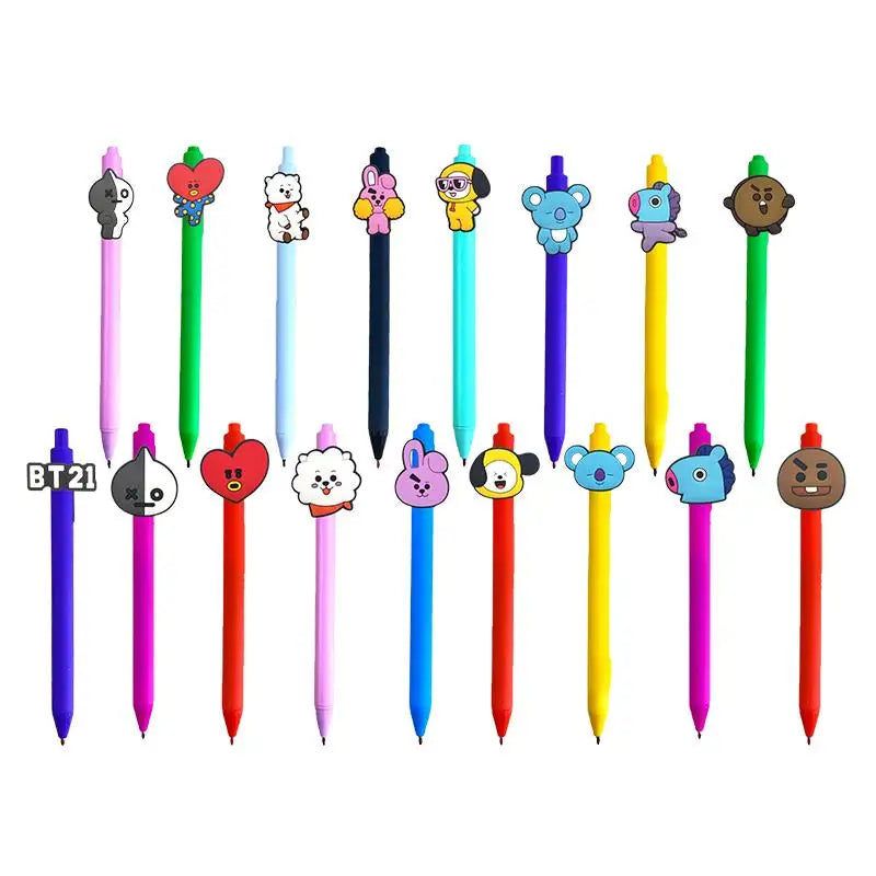 8Pcs set Kawaii BT21 Inspired Gel Pen